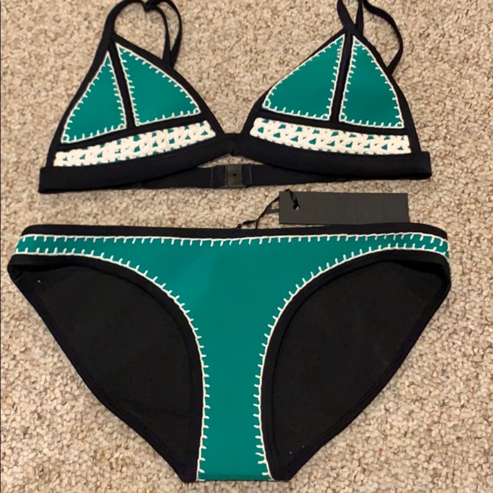 green triangl bikini